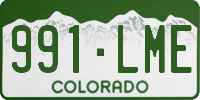 CO license plate 991LME