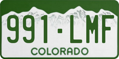 CO license plate 991LMF