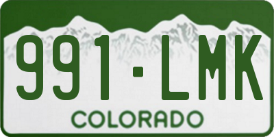 CO license plate 991LMK
