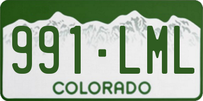 CO license plate 991LML
