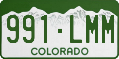 CO license plate 991LMM