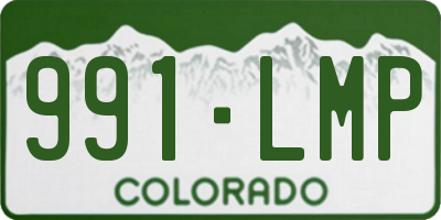 CO license plate 991LMP