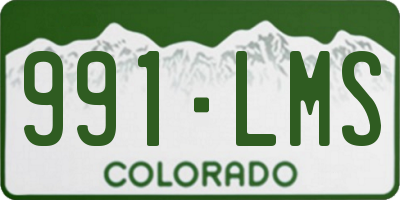 CO license plate 991LMS