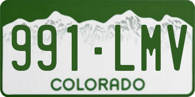 CO license plate 991LMV
