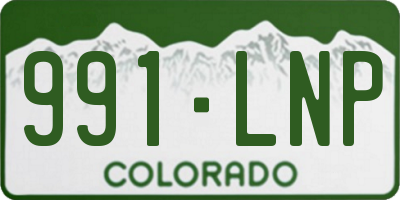CO license plate 991LNP