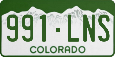 CO license plate 991LNS