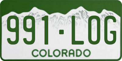 CO license plate 991LOG