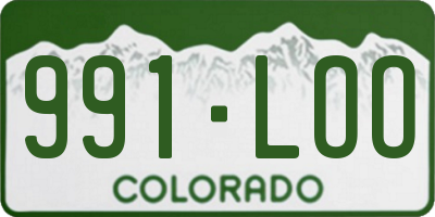 CO license plate 991LOO