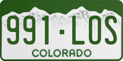 CO license plate 991LOS