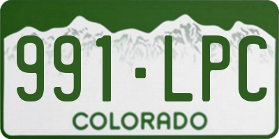 CO license plate 991LPC