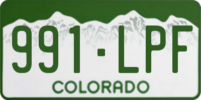 CO license plate 991LPF