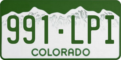 CO license plate 991LPI