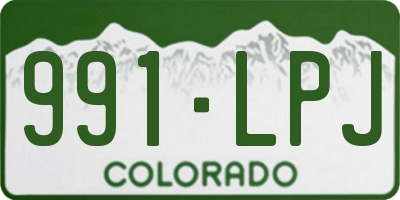 CO license plate 991LPJ