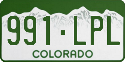 CO license plate 991LPL
