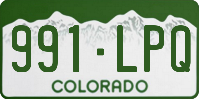 CO license plate 991LPQ
