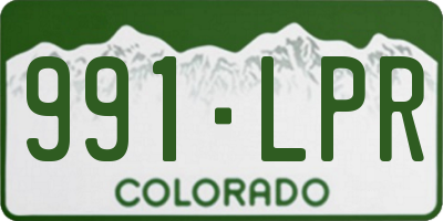 CO license plate 991LPR