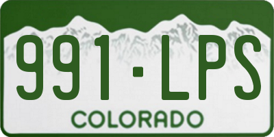 CO license plate 991LPS