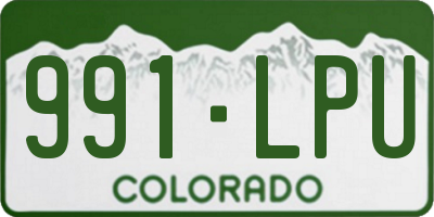CO license plate 991LPU