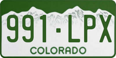CO license plate 991LPX