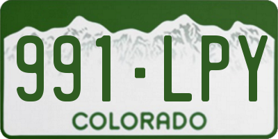 CO license plate 991LPY