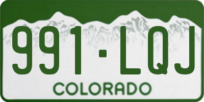 CO license plate 991LQJ