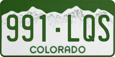 CO license plate 991LQS