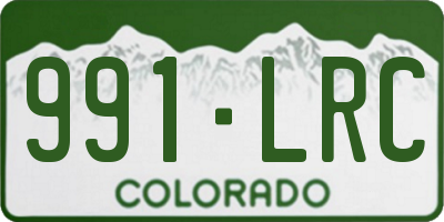 CO license plate 991LRC