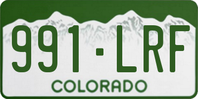 CO license plate 991LRF
