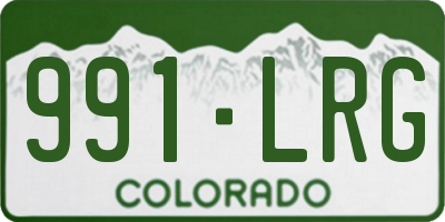 CO license plate 991LRG