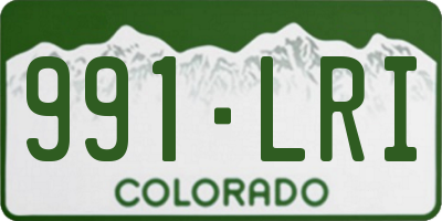 CO license plate 991LRI