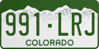 CO license plate 991LRJ