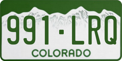 CO license plate 991LRQ