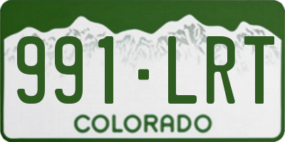 CO license plate 991LRT
