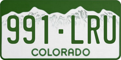 CO license plate 991LRU