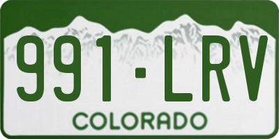 CO license plate 991LRV