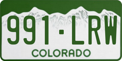 CO license plate 991LRW