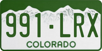 CO license plate 991LRX