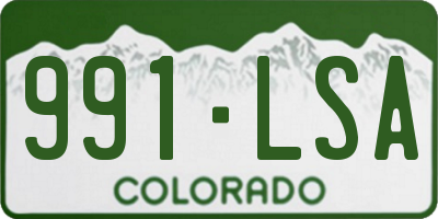 CO license plate 991LSA