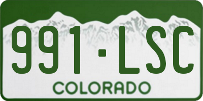 CO license plate 991LSC