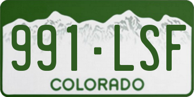 CO license plate 991LSF