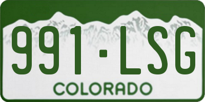 CO license plate 991LSG