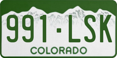 CO license plate 991LSK