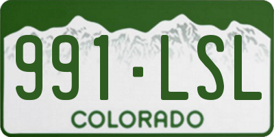 CO license plate 991LSL