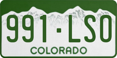 CO license plate 991LSO