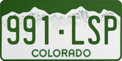 CO license plate 991LSP