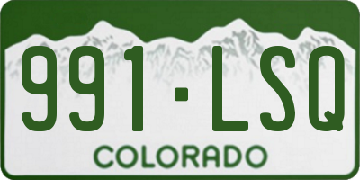CO license plate 991LSQ