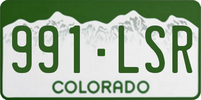 CO license plate 991LSR
