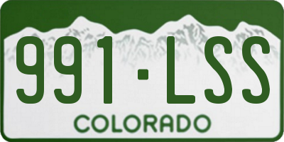 CO license plate 991LSS