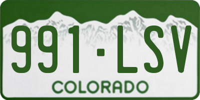 CO license plate 991LSV