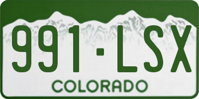 CO license plate 991LSX